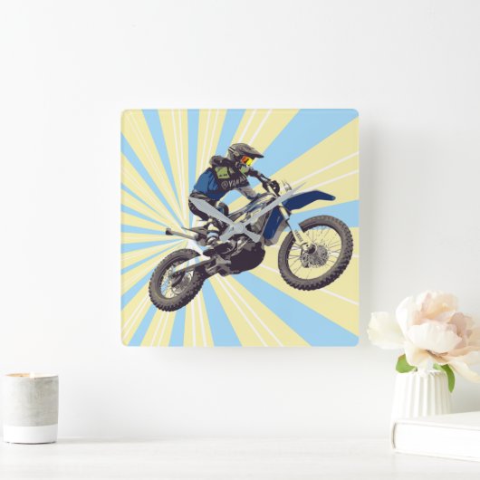 Motocross Vierkante Klok (Huis)