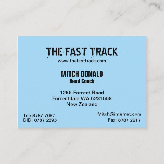 Motocross Visitekaartje (Achterkant)