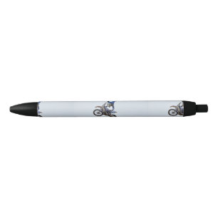 Motocross vliegend hoog zwarte inkt pen