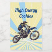 Motocross Voedselcontainer Etiket (Enkel label)