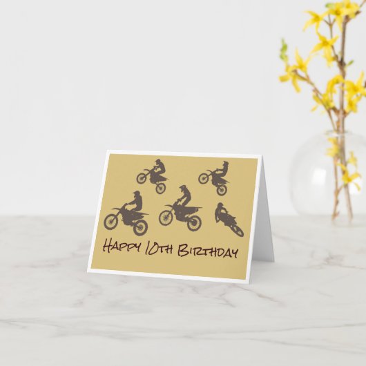 Motocross-vogelkaart - 10 kaart (Gele Bloem)