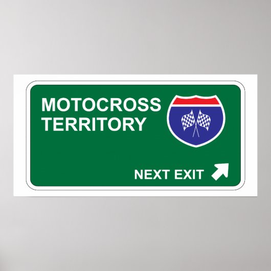 Motocross Volgende Afsluiten Poster (Voorkant)