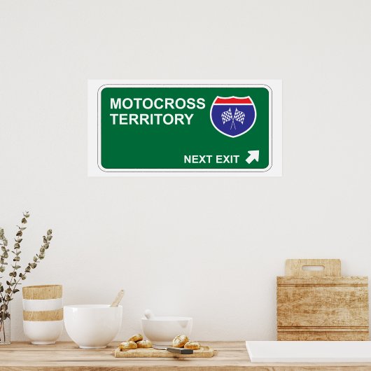 Motocross Volgende Afsluiten Poster (Keuken)