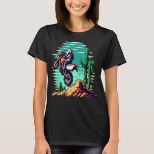 Motocross vuilfiets, pixel art 1 t-shirt
