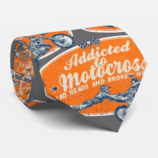 Motocross-waanzin Stropdas (Opgerold)