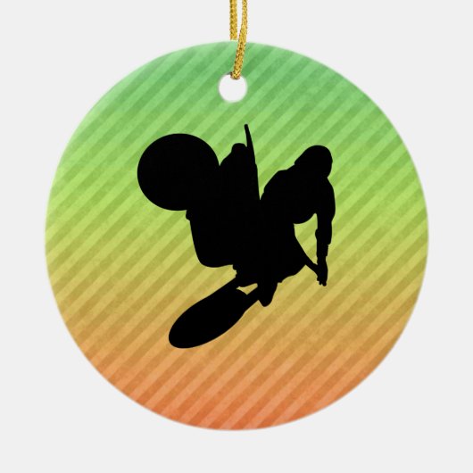 Motocross Whip Keramisch Ornament (Voorkant)