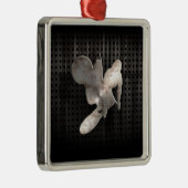 Motocross Whip; Koel zwart Metalen Ornament (Rechts)