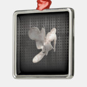 Motocross Whip; Koel zwart Metalen Ornament (Links)