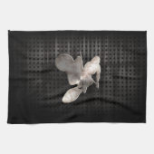 Motocross Whip; Koel zwart Theedoek (Horizontaal)