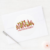 Motocrosser Dragon Ninja Ronde Sticker (Envelop)