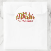 Motocrosser Dragon Ninja Ronde Sticker (Tas)