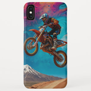 Motocrossracer op berghelling Case-Mate iPhone case