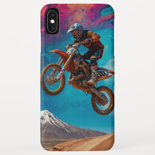 Motocrossracer op berghelling Case-Mate iPhone case (Achterkant)