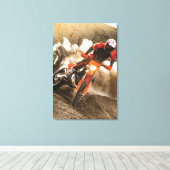 Motocrossrijder Canvas Afdruk (Insitu (Houten vloer))