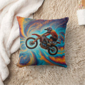 Motocrossrijder en droomlandschap kussen (Deken)
