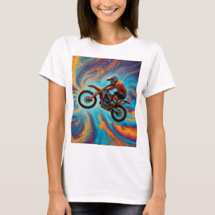 Motocrossrijder en droomlandschap t-shirt