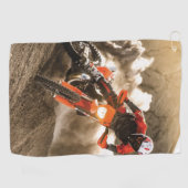 Motocrossrijder Golfhanddoek (Horizontaal)