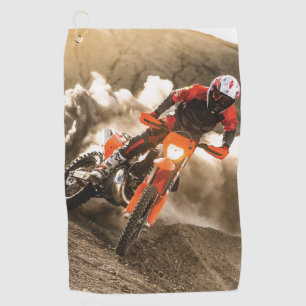 Motocrossrijder Golfhanddoek