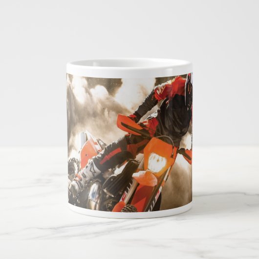 Motocrossrijder Grote Koffiekop (Voorkant)