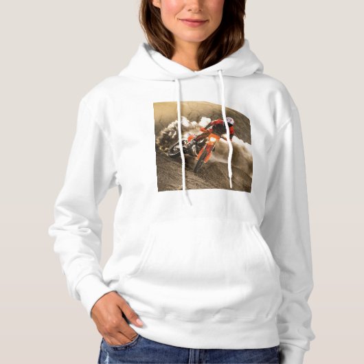 Motocrossrijder Hoodie (Voorkant)