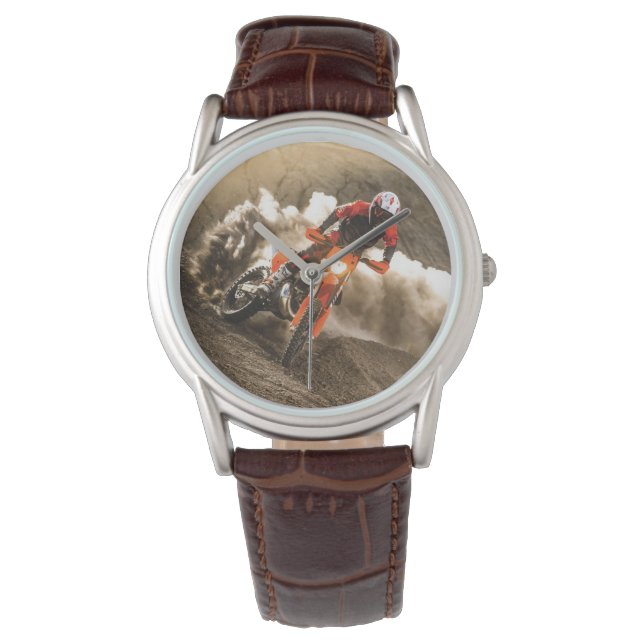 Motocrossrijder Horloge (Voorkant)