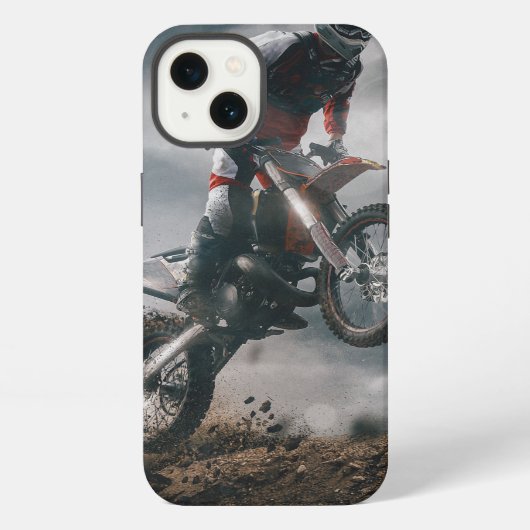 Motocrossrijder iPhone Hoesje (Achterkant)