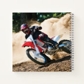 Motocrossrijder kussensloop notitieboek (Achterkant)
