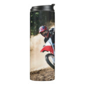 Motocrossrijder kussensloop thermosbeker (Gedraaid links)
