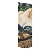 Motocrossrijder kussensloop thermosbeker (Geroteerd rechts)