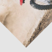Motocrossrijder kussensloop tissuepapier (Detail)