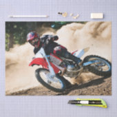 Motocrossrijder kussensloop tissuepapier (Craft)