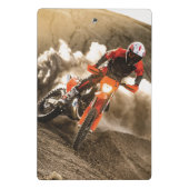 Motocrossrijder Mini Klembord (Achterkant)
