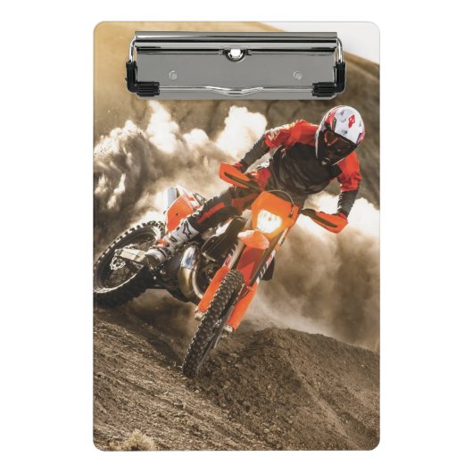 Motocrossrijder Mini Klembord (Voorkant)