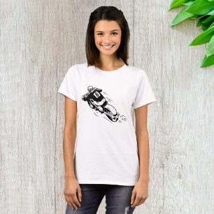 Motocrossrijder Nummer 8 Retro Dirt Bike T-shirt