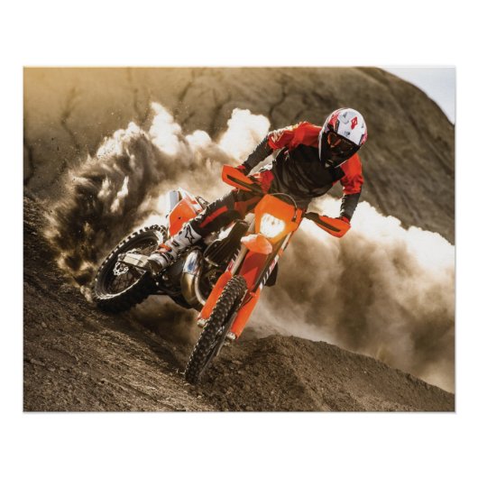 Motocrossrijder Perfect Poster (Voorkant)