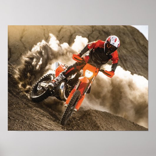 Motocrossrijder Poster (Voorkant)