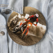 Motocrossrijder Ronde Button 6,0 Cm (In situ)