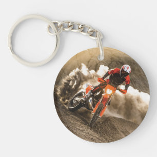 Motocrossrijder Sleutelhanger