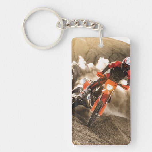 Motocrossrijder Sleutelhanger (Voorkant)