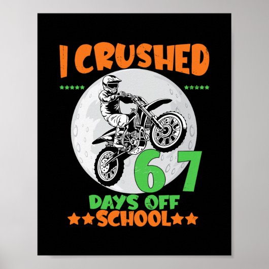 Motocrossrijder verpletterde 67 dagen leerling poster (Voorkant)
