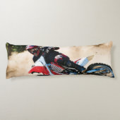 Motocrossrijder werkkussen lichaamskussen (Achterkant)