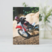 Motocrossrijder werkkussen save the date (Staand voorkant)