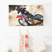 Motocrossrijder werkkussen spandoek (Insitu)