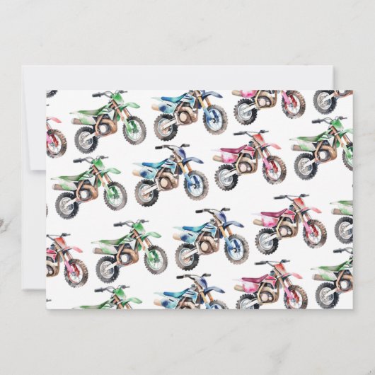 Motocycle Birthday Foto: bedankt! Bedankkaart (Achterkant)