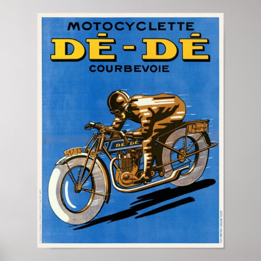 Motocyclette de-De France Vintage Poster 1927 (Voorkant)