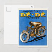 Motocyclette de-De France Vintage Poster 1927 Briefkaart (Voorkant / Achterkant)