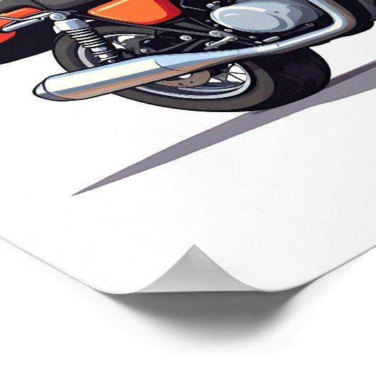 Motofiets Poster (Hoek)