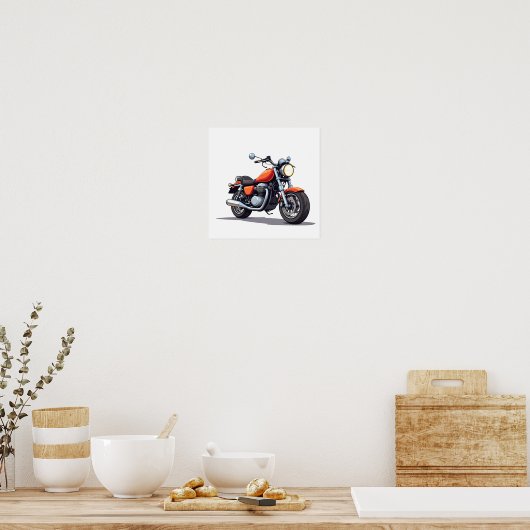 Motofiets Poster (Keuken)
