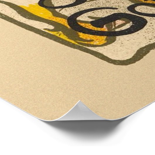 Motofietsen Comiot France Vintage Poster 1899 (Hoek)