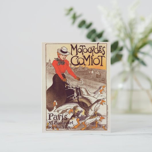 Motofietsen Comiot - Parijs  Briefkaart (Staand voorkant)